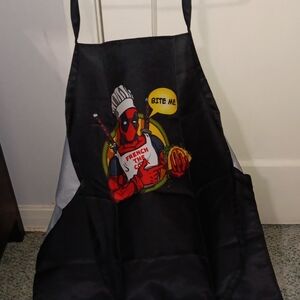 Black Apron with Comic Character Design
